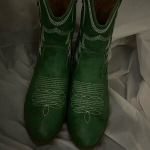 Green Western-Style Women's Boots